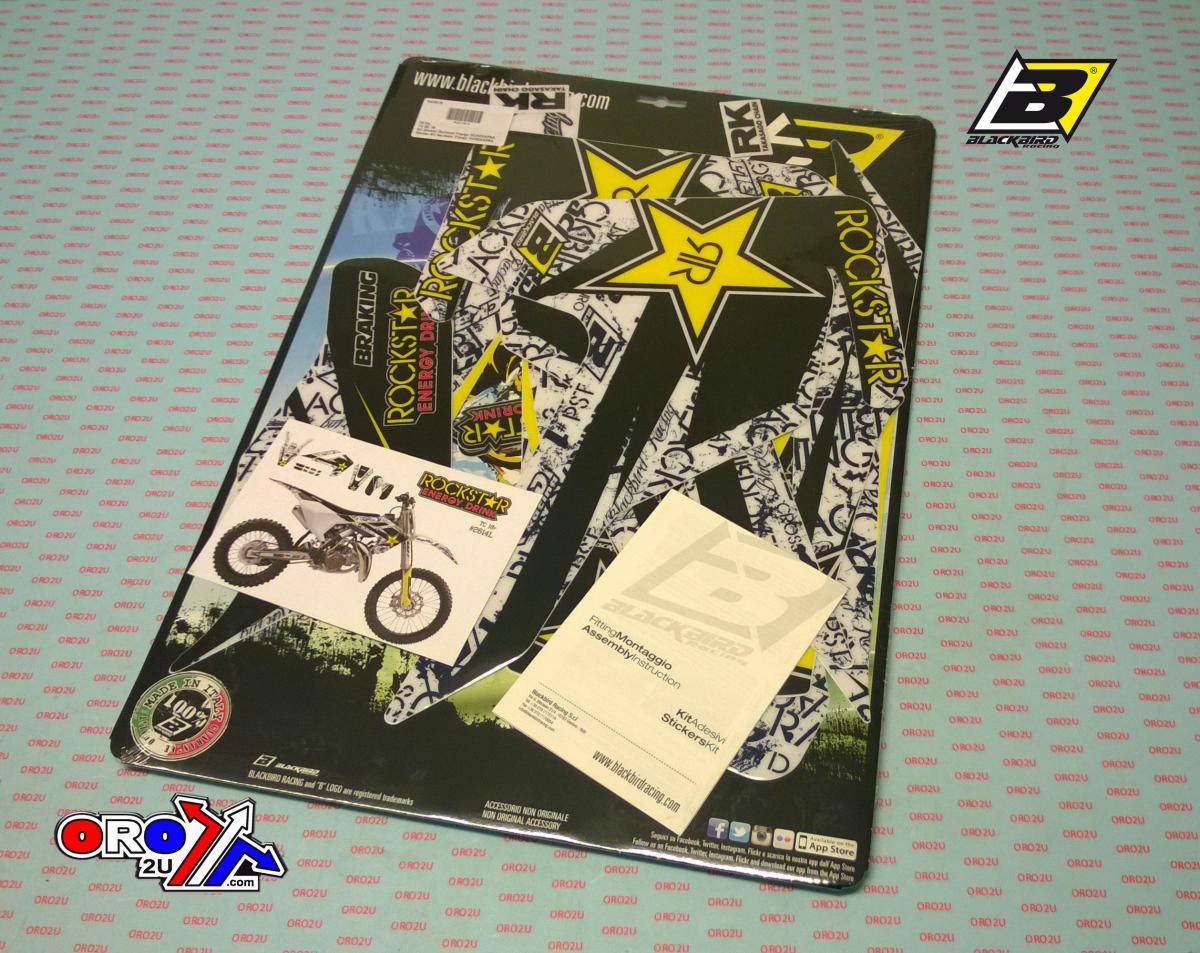 BLACKBIRD HUSQVARNA TC 85 18-20 ROCKSTAR, BLACKBIRD DECAL KIT, 2614L