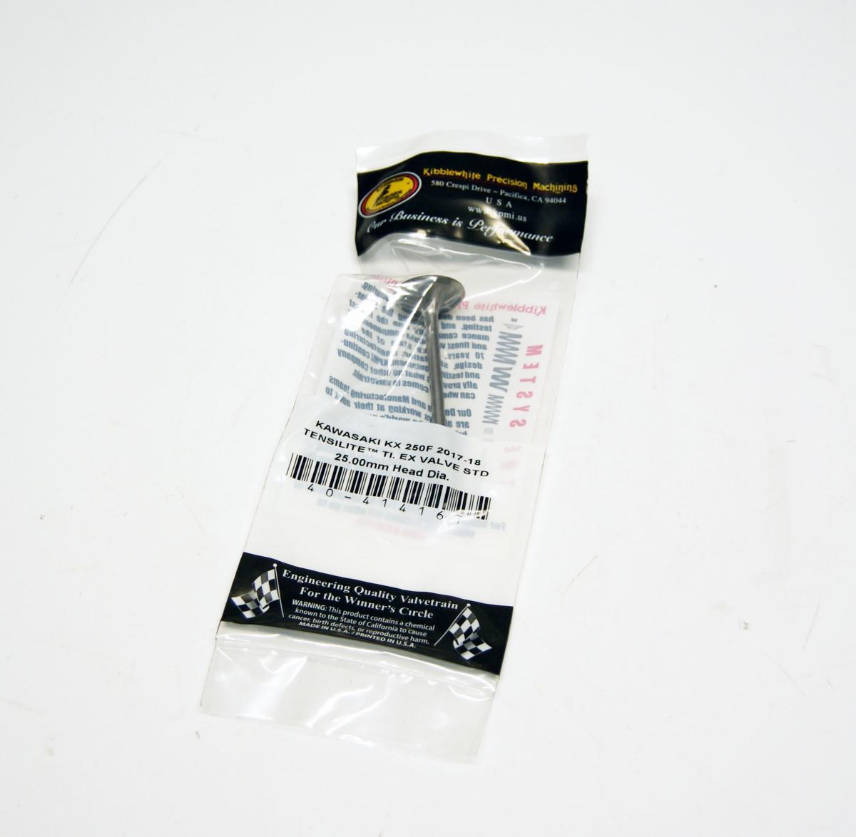 Kibblewhite Valve Exhaust Titanium KX250F 17-19, Kibblewhite 40-41416t, 12005-0761