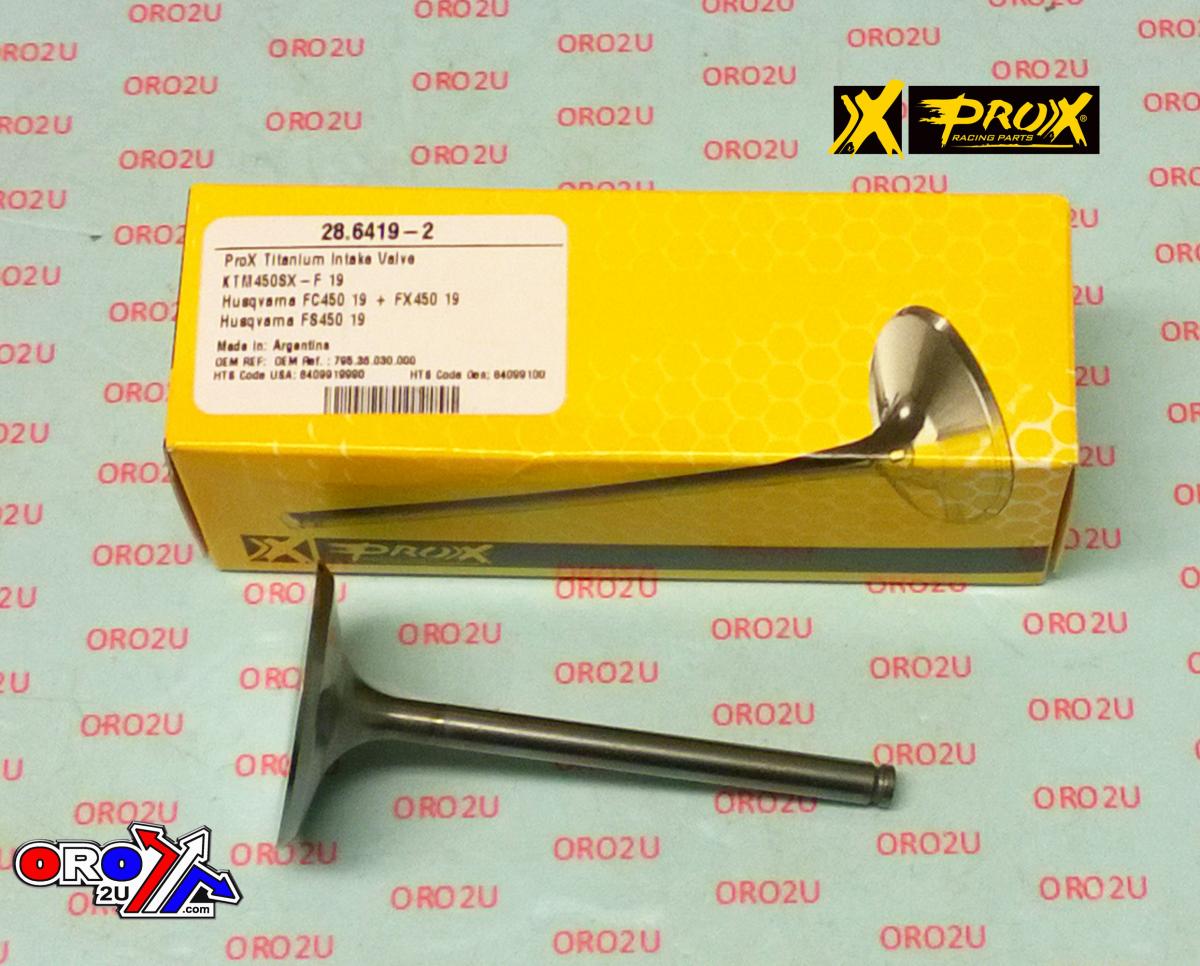 Pro-X Racing Valve Intake Titanium KTM 450 SX-F 2019-25, Prox 28.6419-2, KTM, Husqvarna