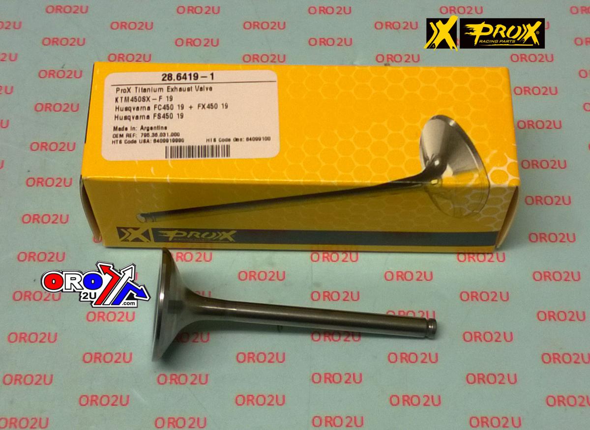 Pro-X Racing Valve Exhaust Titanium KTM 450 19-25, Prox 28.6419-1, 79536531000, KTM, Husqvarna