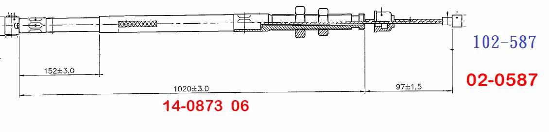 Psychic Cable Clutch CRF150F 06-17, Psychic 102-587 Honda 22870-kpt-a00