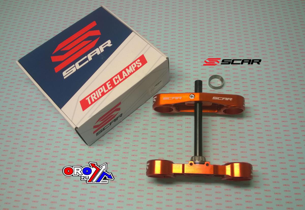 Scar Racing Triple Clamps 16 Orange SX 85, Offset 16mm Scar S5416or