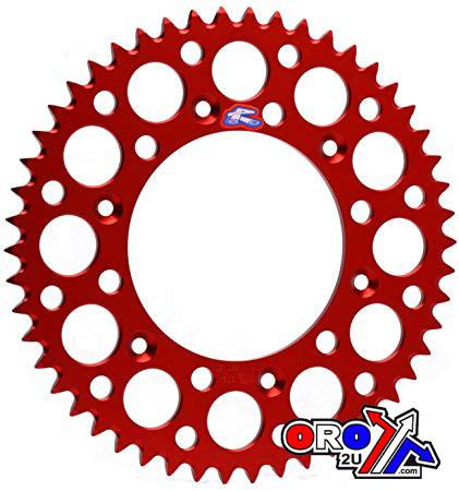 Renthal Rear Sprocket Alloy Renthal Red, Ultralite 189u-420-50grrd, 189u-420-50grrd