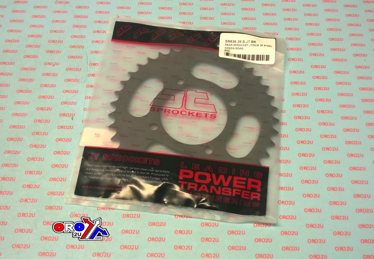 JT Rear Sprocket JTR838.39 Steel Black, Honda Road