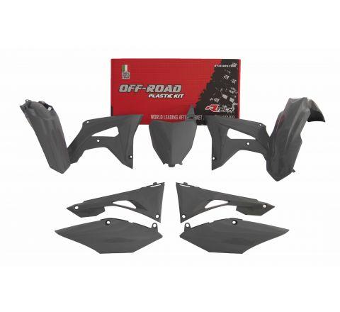 Rtech Plastics Plastic Kit 19-21 CRF250R CRF450R Quantum Grey Rtech R-kitcrf-gr0-519