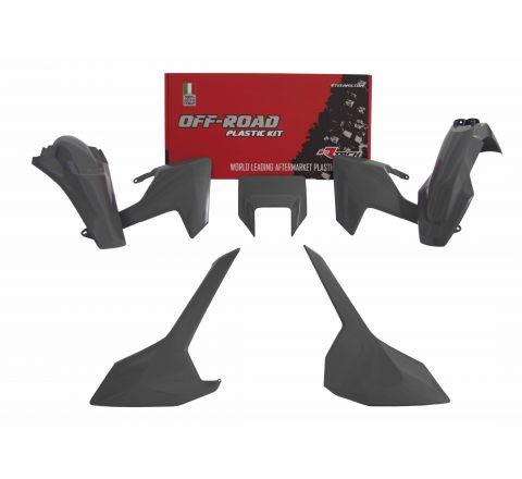 Rtech Plastics Plastic Kit Enduro 17-18 Husky TE/FE/TX, 5 Piece ,colour Quantum Grey, Rtech R-kithsq-gr0-517