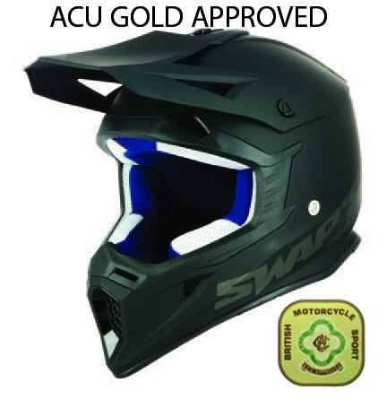Swaps MX Helmet Xl 62 Matt Black, Swap's S818 Full Face Csw1f1005, !! Acu Gold Approved !!