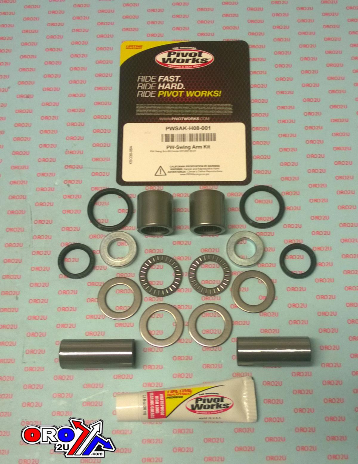 Pivot Works Swingarm Bearing Kit CR125R 93-01, Pivot Works Pwsak-h08-001, Pwsakh08001