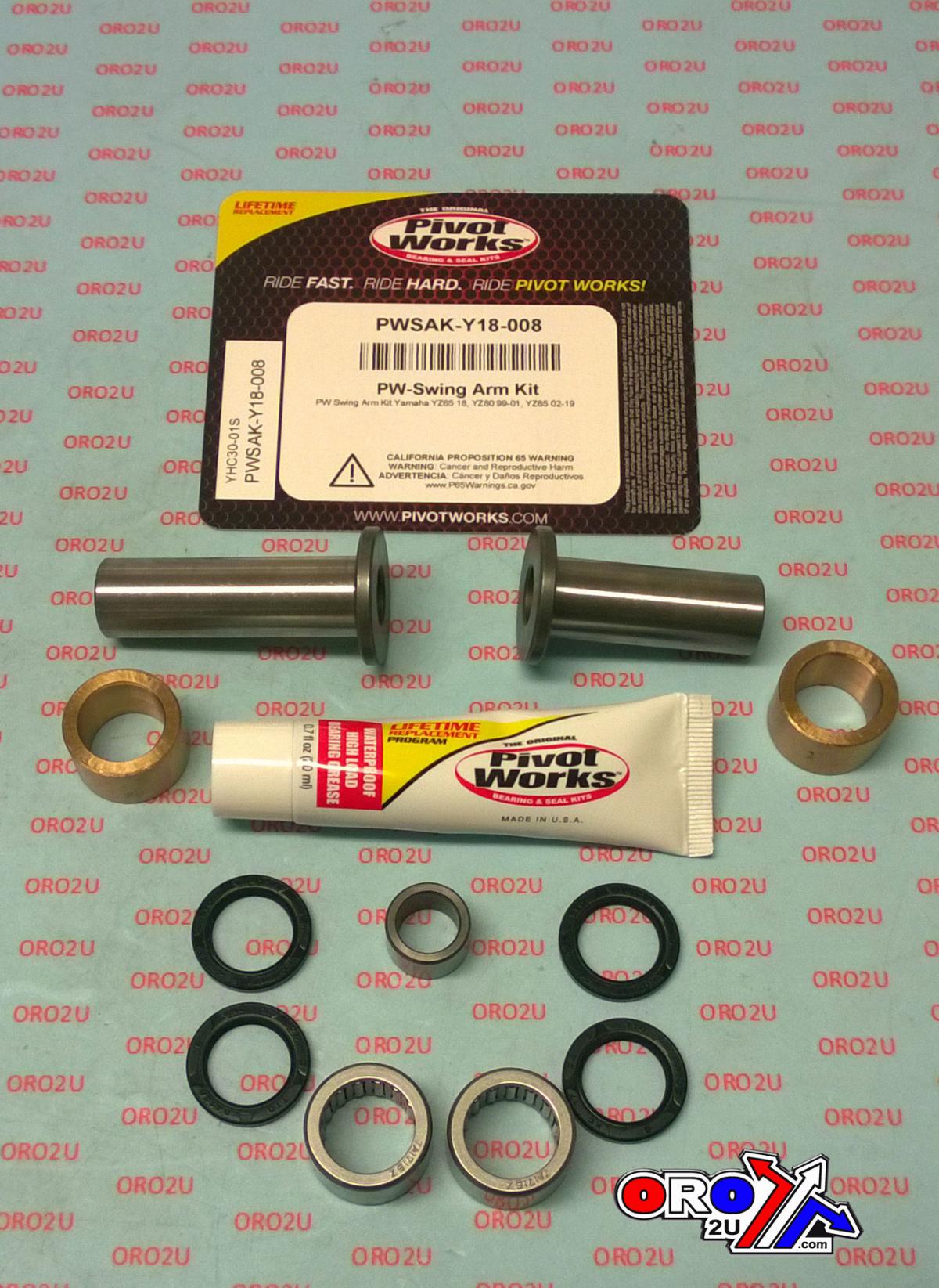 Pivot Works Swingarm Bearing Kit YZ85 02-19, [pivot Works Pwsak-y18-008] YZ80, Pwsaky18008