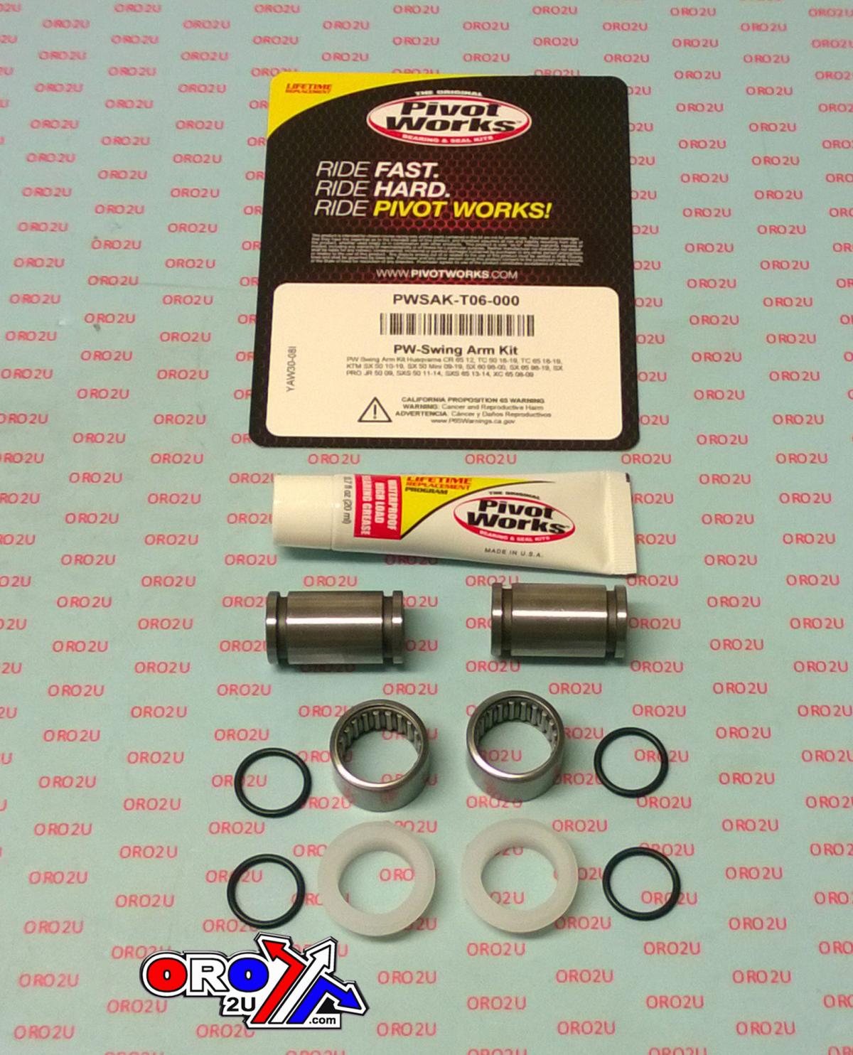 Pivot Works Swingarm Bearing Seal Kit KTM 50, Pivot Works Pwsak-t06-000 Husqvarna