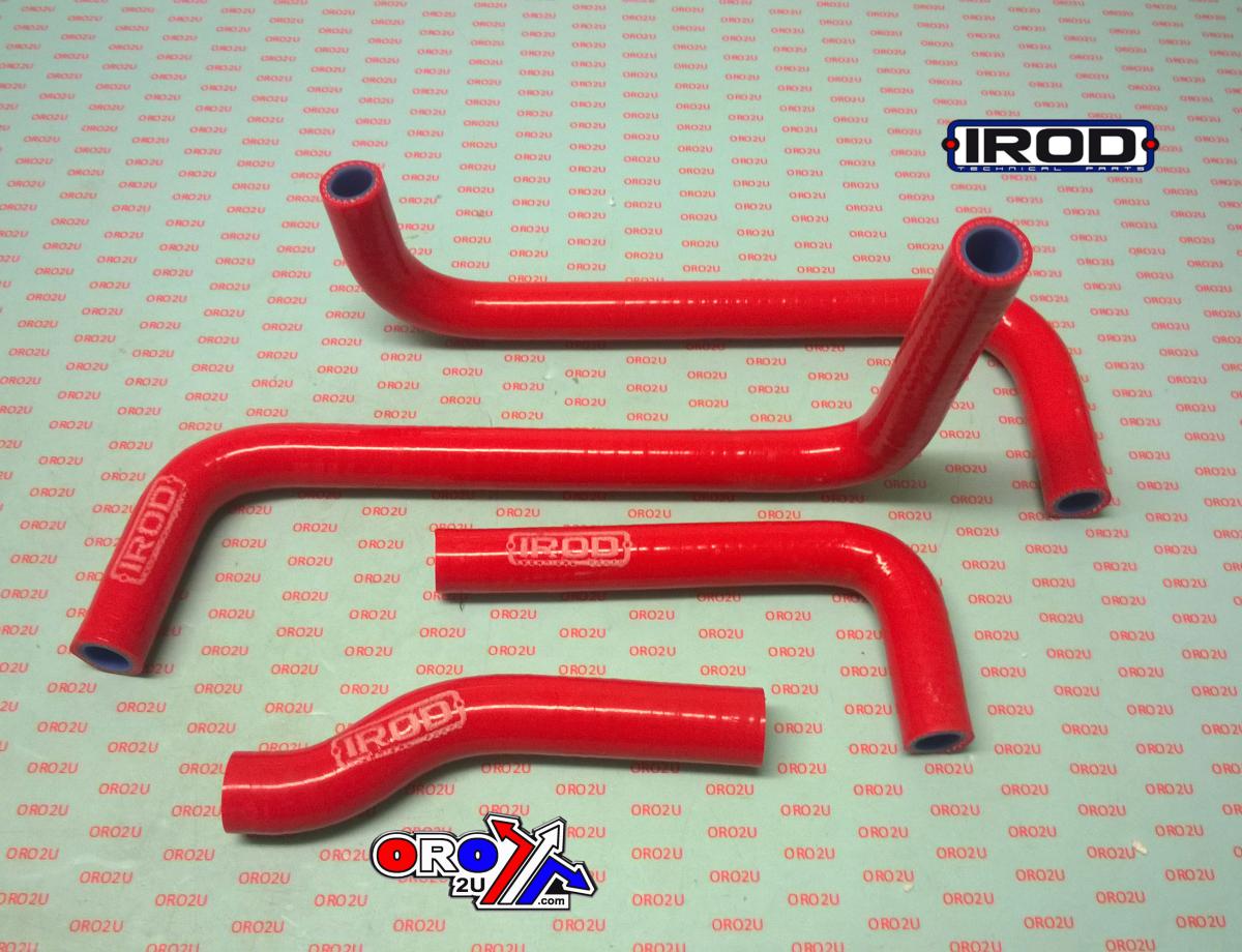 IROD Radiators Hose Kit Gasgas 250/300 EC 00-11, Silicone Radiator Red 010078, Irod