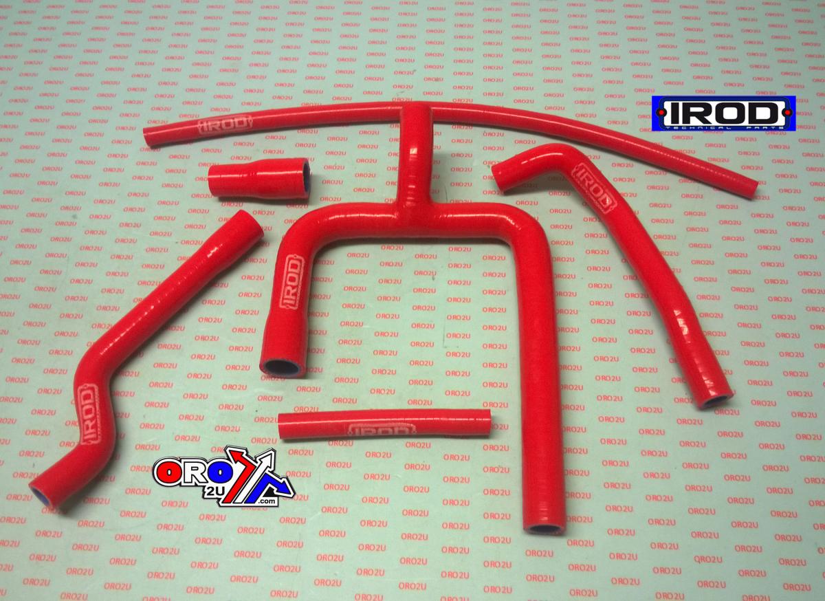 IROD Radiators Hose Kit Gasgas 200/250/300 18-20, Silicone Radiator Red 010111, Irod