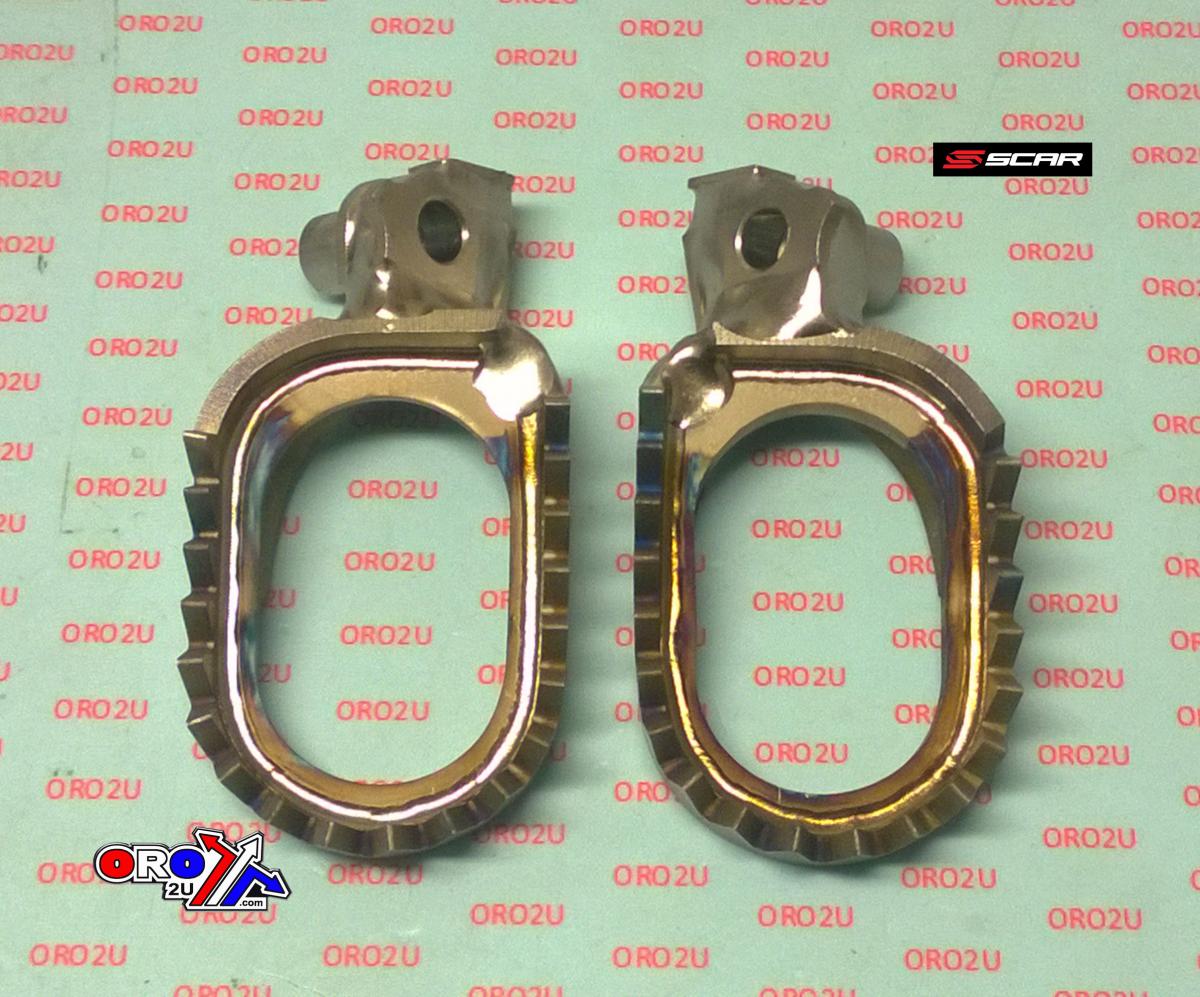 Scar Racing Foot Pegs Titanium YZ/YZF, Anit Mud, Scar Racing S1516am