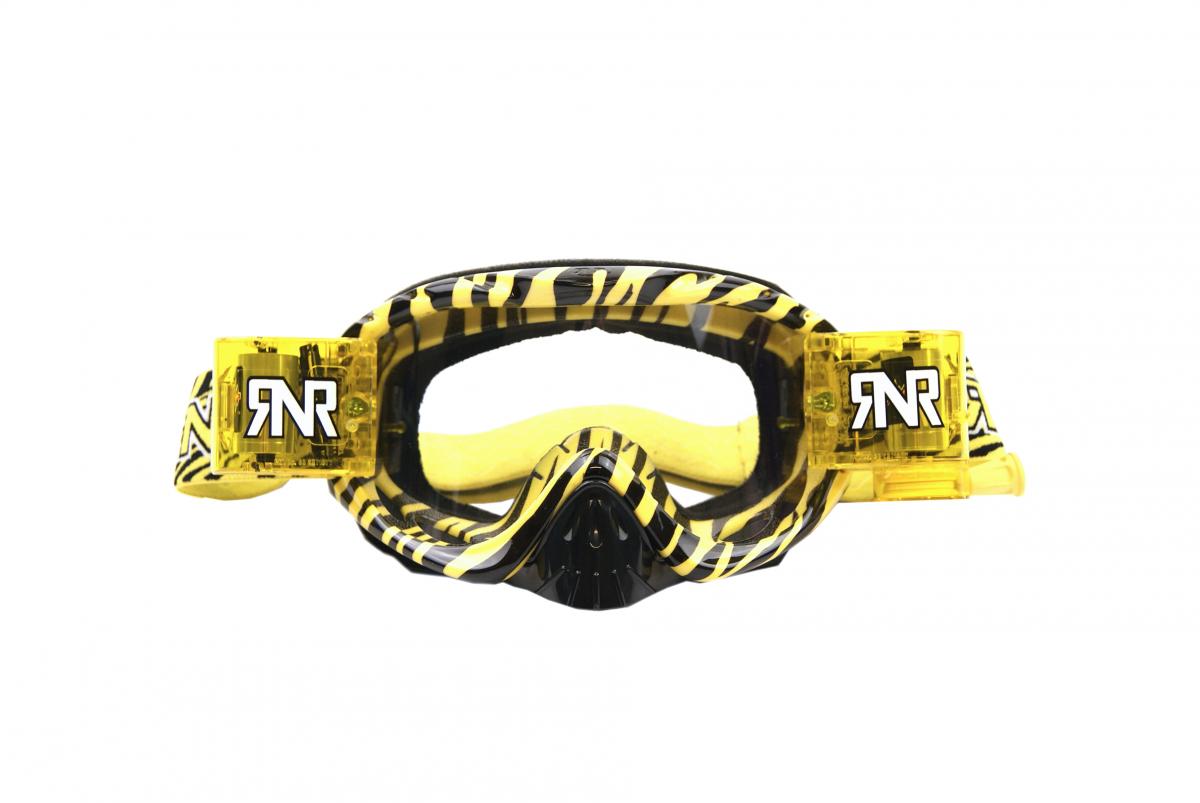 Rip-N-Roll  Rnr Hybrid Wild Yl/bk Fully Loaded Roll Off, Wild Yellow & Black Goggle GH368, Roll & Tear Off