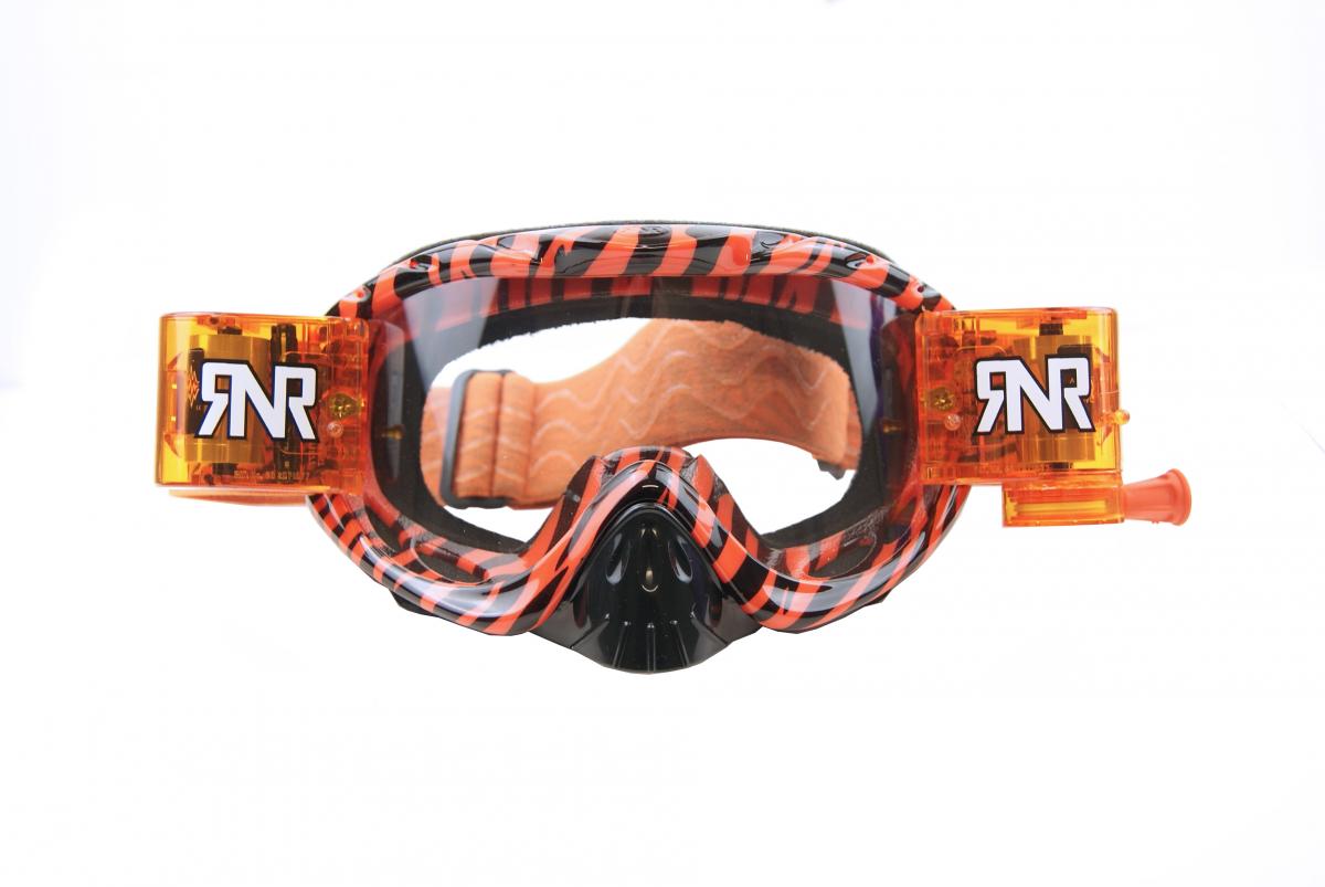 Rip-N-Roll Rip-N-Roll Hybrid Wild Or/Bk Fully Loaded Roll Off, Wild Orange & Black Goggle GH366, Roll & Tear Off