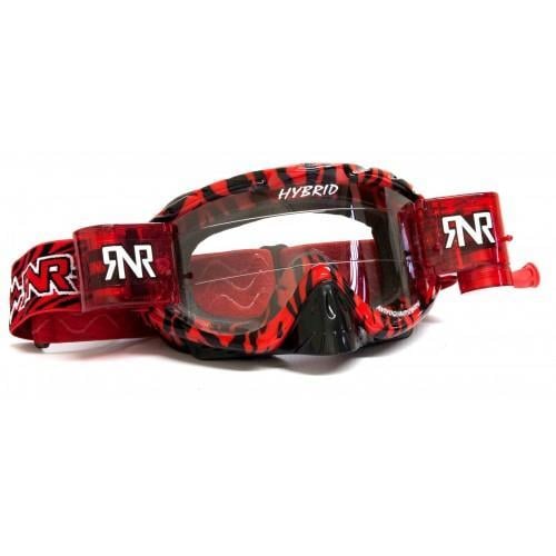 Rip-N-Roll  Rnr Hybrid Wild Rd/bk Fully Loaded Roll Off, Wild Red & Black Goggle GH365, Roll & Tear Off