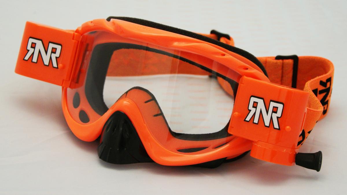 Rip-N-Roll Rip-N-Roll Hybrid Neon Orange Fully Loaded Roll Off, Neon Orange Goggle GH66, Roll & Tear Off