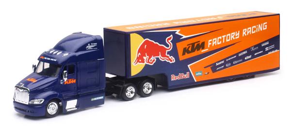 NewRay Model Die Cast Red Bull KTM Race, Truck, Blue and Orange, Scale 1:43, Newray 15973