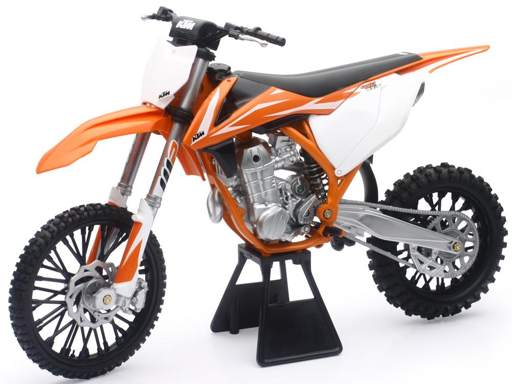 NewRay Model Die Cast KTM SX-F 450 2018, Orange and White, Scale 1:6, Newray 49613