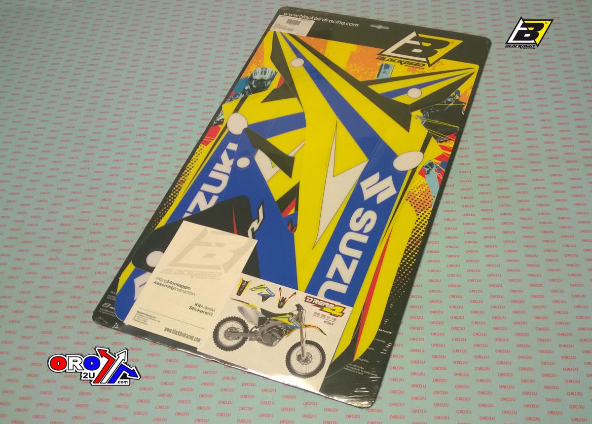 Blackbird Graphics 07-09 RMZ250 Dream 4 Graphic, Blackdird Decal Kit 2314n, 50-223