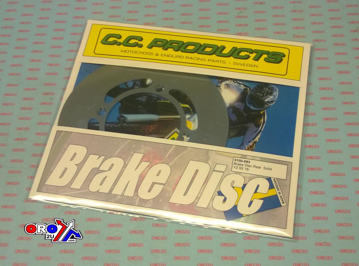 CC Products Disc Brake Rear Solid YZ 65 18', Cc Products 5100-093, Yamaha