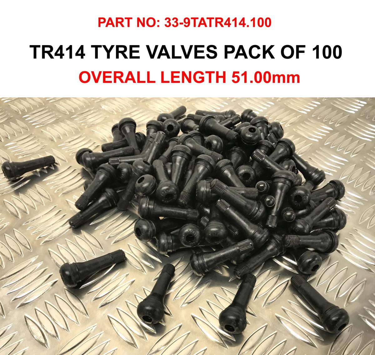 FIR  TR414 Tyre Valves Pack Of 100