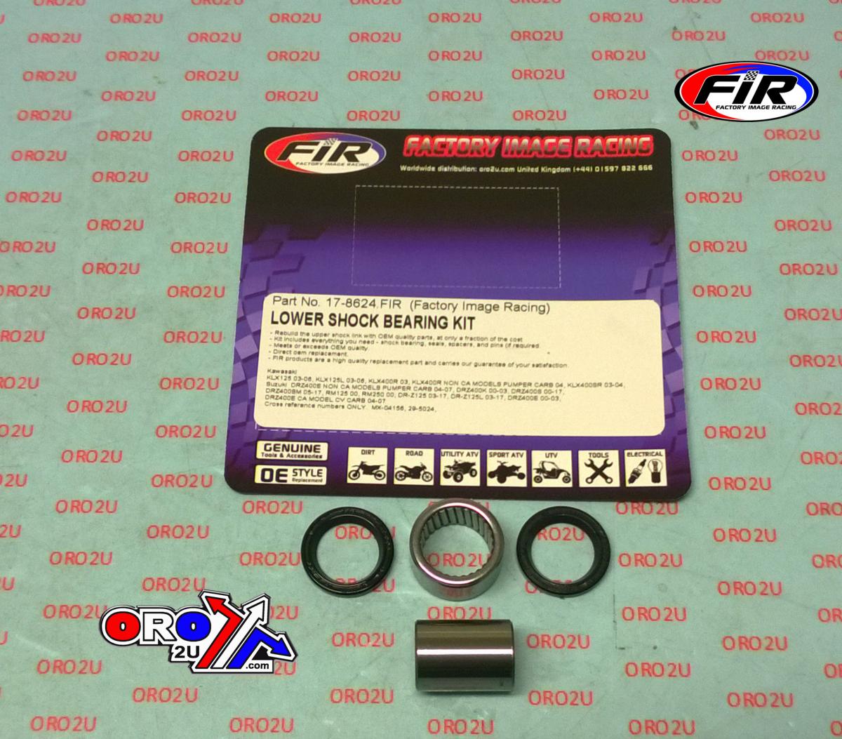 FIR Lower Shock Bearing Kit DR,RM,KLX, Kaw/suz KLX