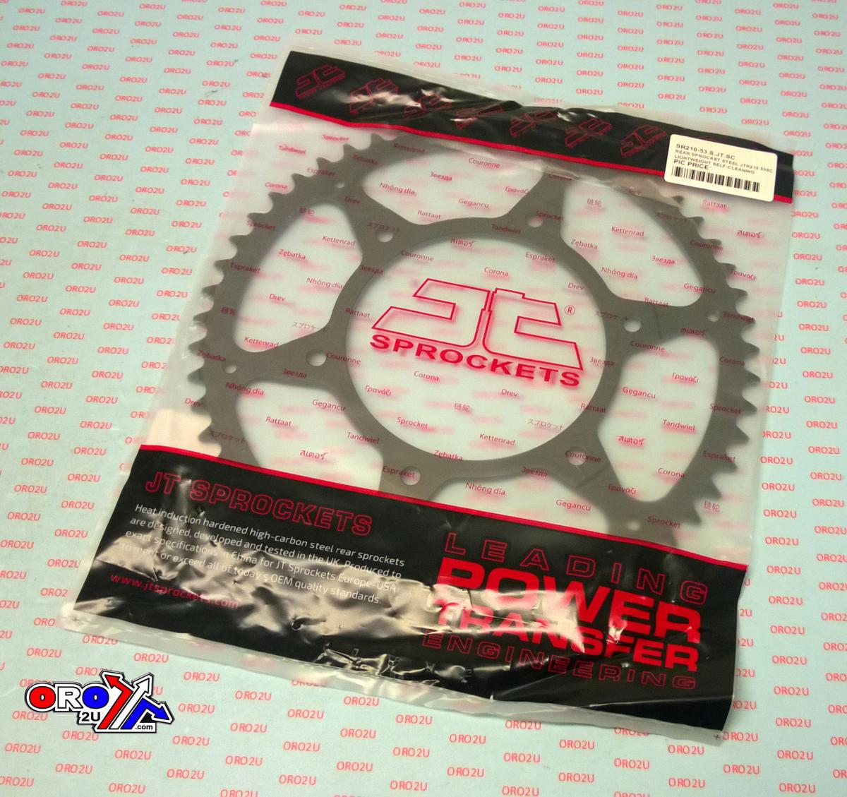 JT Rear Sprocket Steel JTR210.53sc, Lightweight Self-cleaning