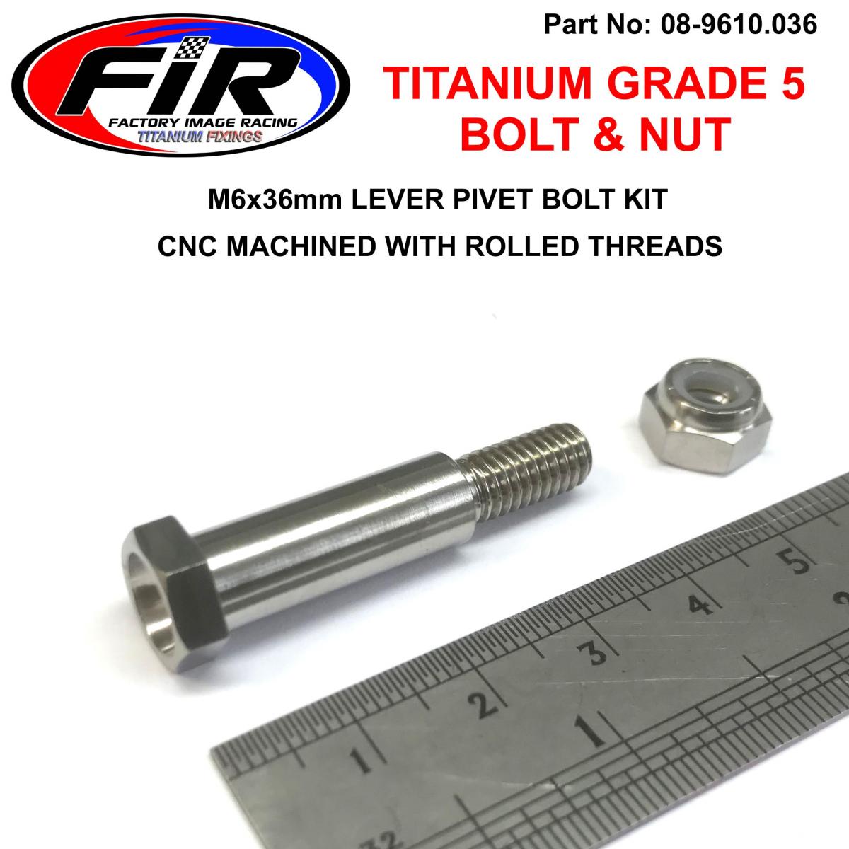 FIR Titanium Gr5 Pivot Bolt Kit Honda, 90114-166-006 90114-men-j01