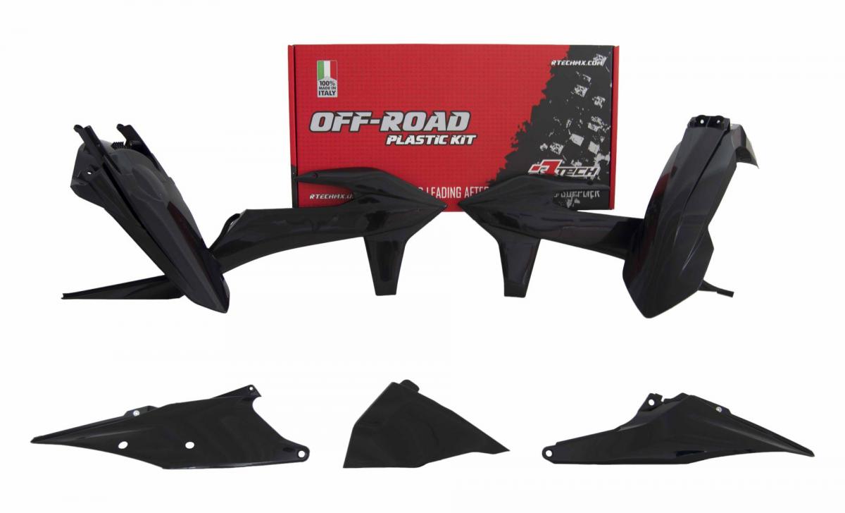 Rtech Plastics Plastic Kit/5 2020-23 EXC/EXC-f Black, Rtech R-kitKTM-nr0-420