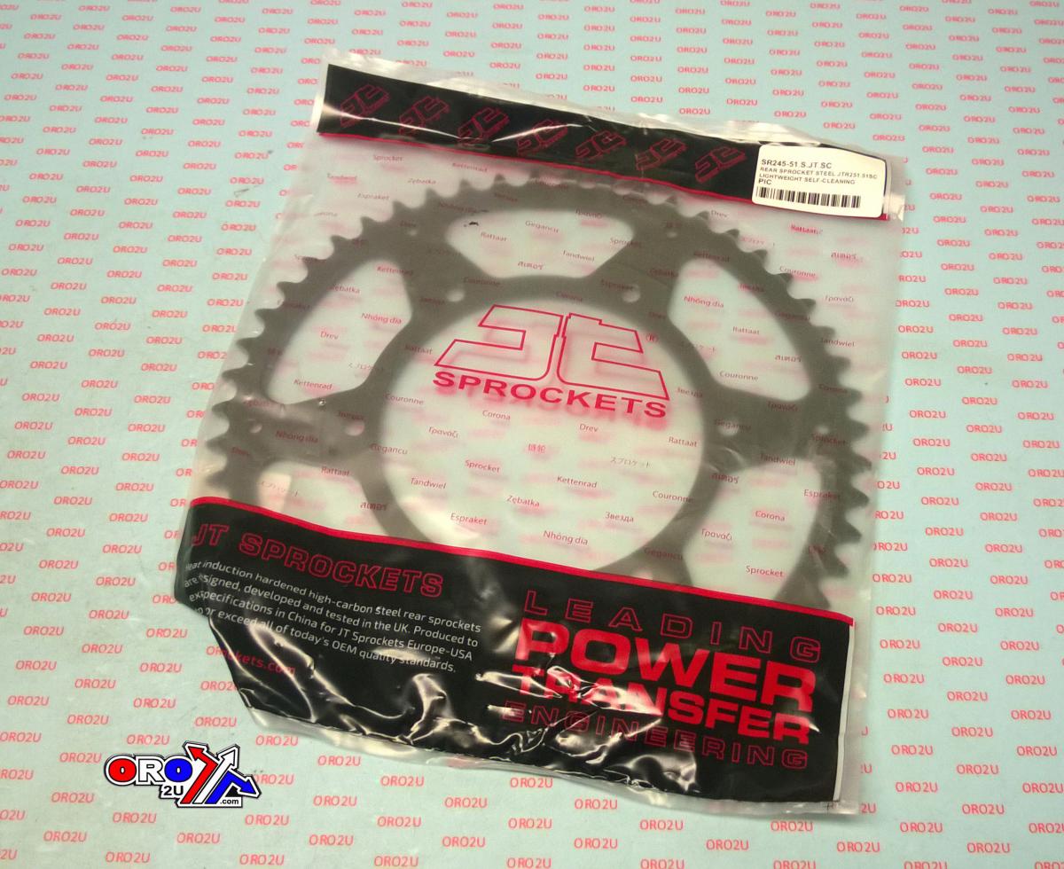 JT Rear Sprocket Steel JTR251.51sc, Lightweight Self-cleaning