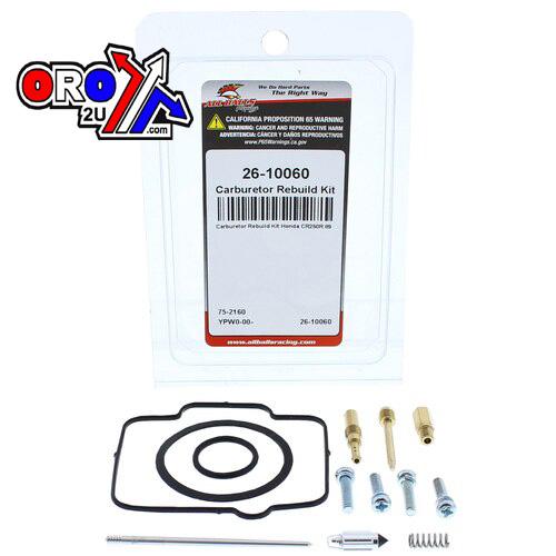 All Balls Racing Caburetor Rebuild Kit 1989 CR250R, Allballs 26-10060
