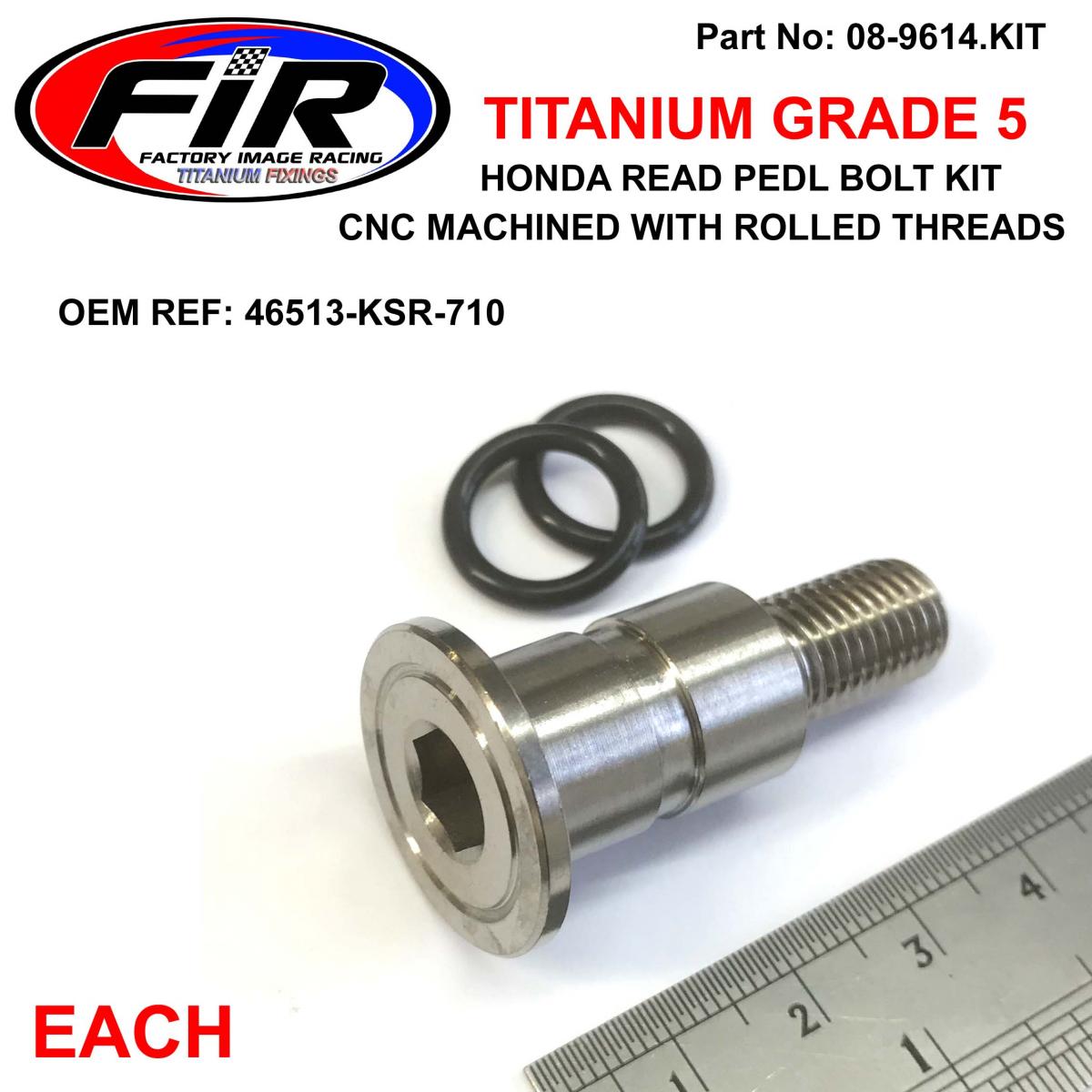 FIR Honda Gr5 Rear Brake Pedal Bolt Kit, Titanium 46513-ksr-710 46513ksr710