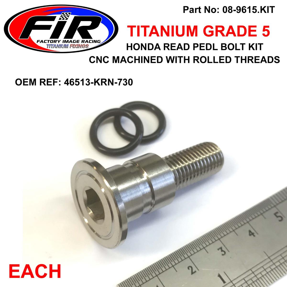 FIR Honda Gr5 Rear Brake Pedal Bolt Kit, Titanium 46513-krn-730 46513krn730