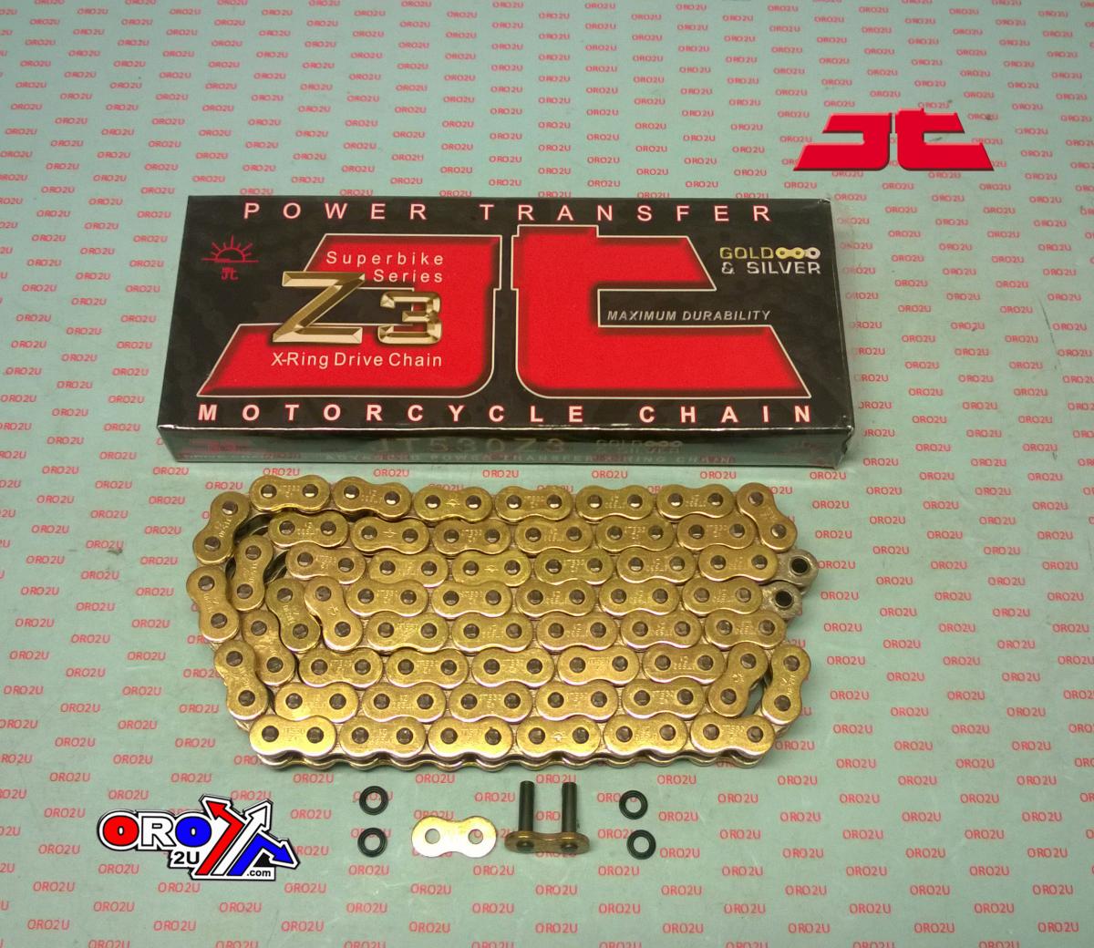 JT Drive Chain Super Heavy Duty X-ring 530z3 110l Nickel Jtc530z3gs110rl