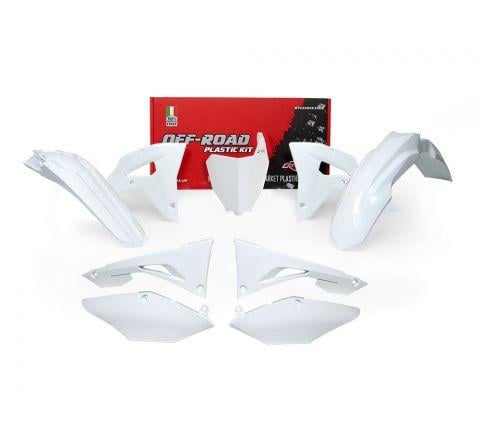 Rtech Plastics Plastic Kit 6pc 19-20 CRF250/450rx, White Rtech R-kitcrf-bn0-601