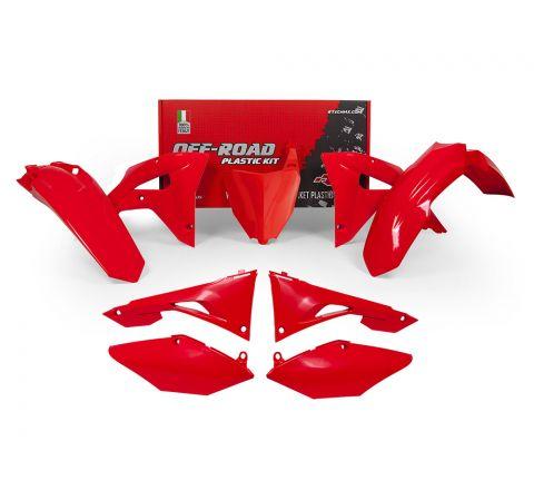 Rtech Plastics Plastic Kit 6pc CRF250RX 19-21, CRF450RX 19-20, Red Rtech R-kitcrf-rs0-601