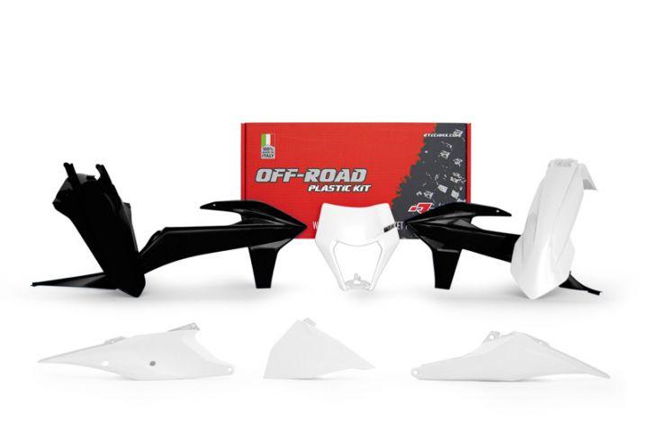 Rtech Plastics Plastic Kit/6 2020-23 EXC/EXC-f White/black, Rtech R-kitKTM-bn1-520, Oem Six Days