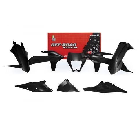 Rtech Plastics Plastic Kit/6 2020-23 EXC/EXC-f Black, Rtech R-kitKTM-nr0-520