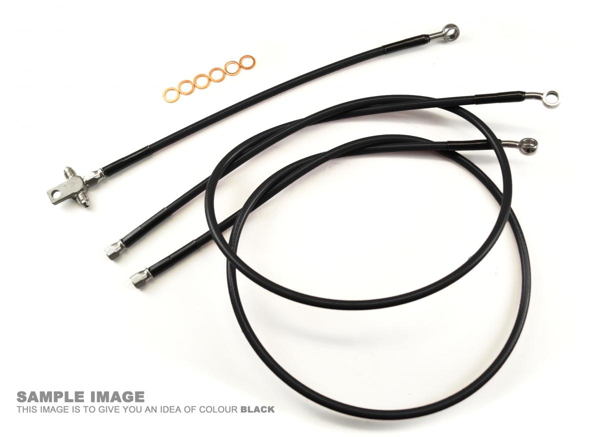 FIR HOSE FRONT BRAKE BLACK HONDA TRX450R 04-09 KIT/3 TRX450-F H02-1-059/P