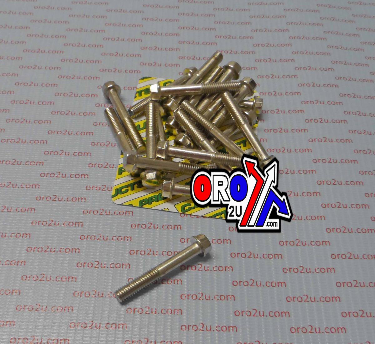 CC Products M6 X 40mm Flange Bolt, Pack of 20, 8mm Hex