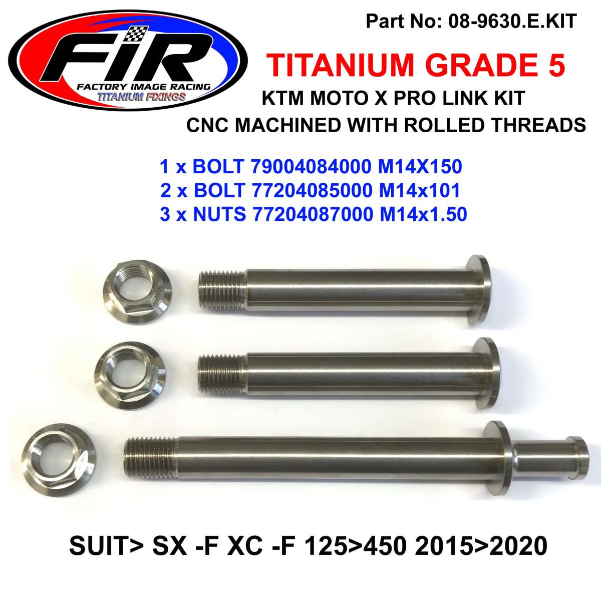 FIR Titanium Gr5 KTM Pro Linkage Kit, SX -f XC -f 125>450 2015>2020