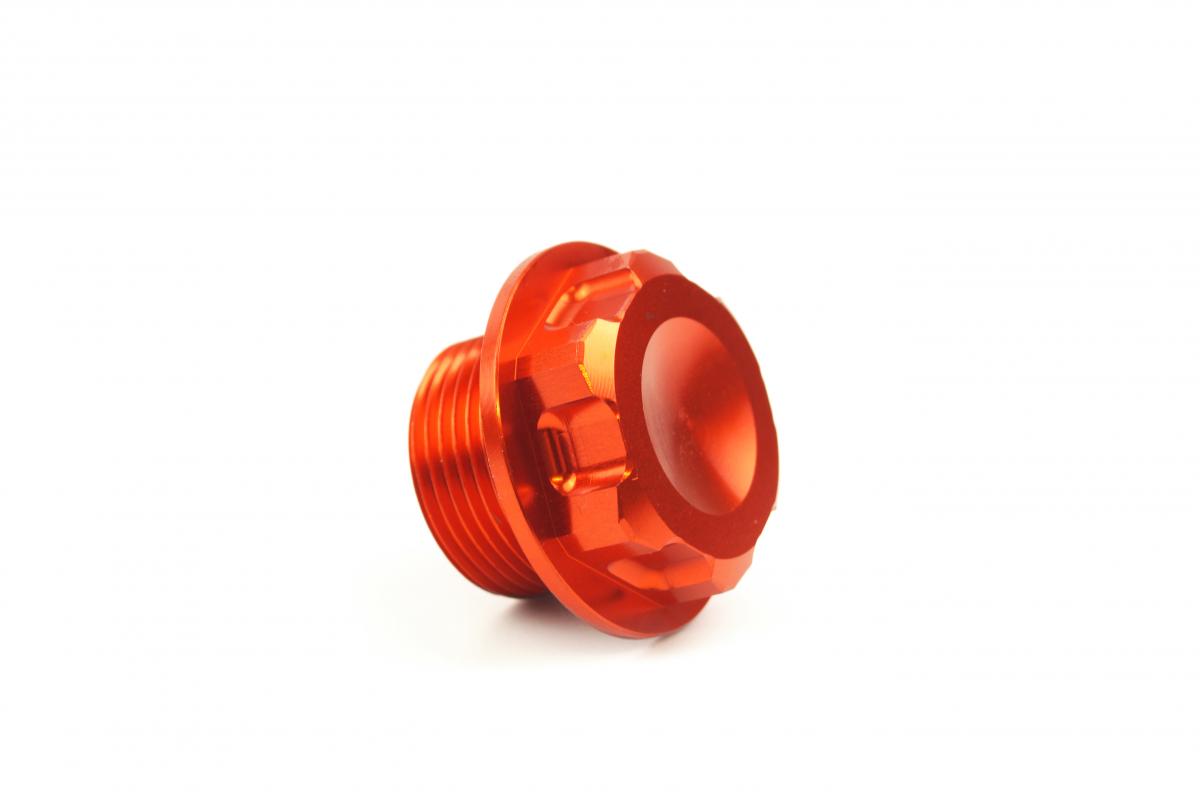 FIR KTM Husq Front Spindle Bolt / Nut, Fir Asaxn-02, Alloy Orange, 54809082000