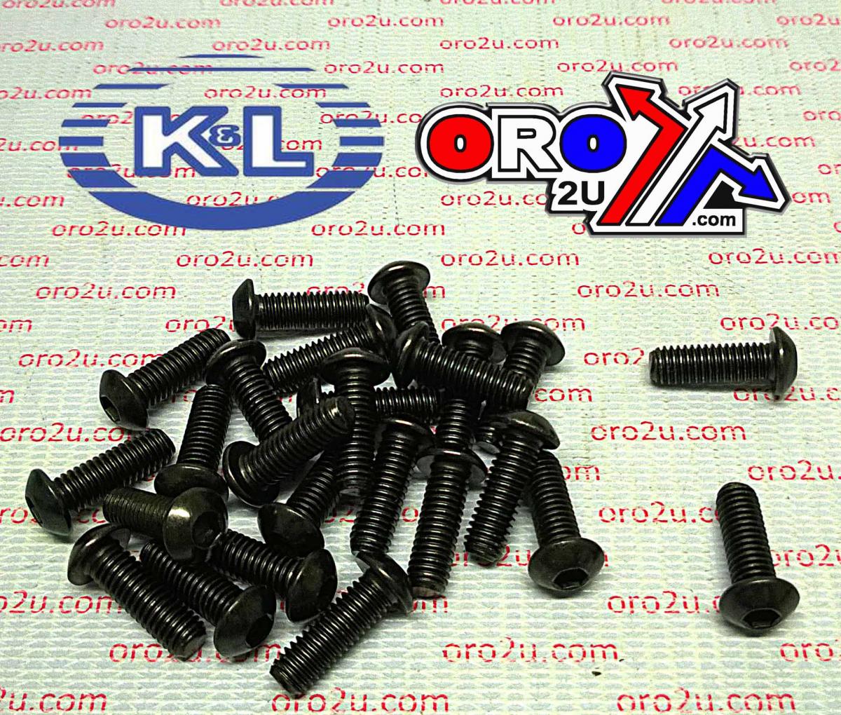 K&L Supply Button Head Allen Screw 6x18 Zx, Small 6 X 18mm 33-8325, Road Tools 92150-1553, 92002-1514