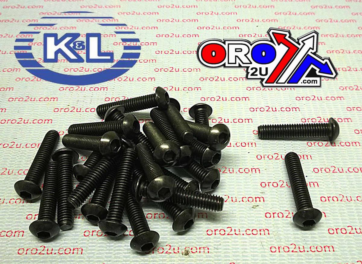 K&L Supply Button Head Allen Screw 6x30 Zx, Small 6 X 30mm 33-8326, Road Tools 92150-1554, 92002-1945