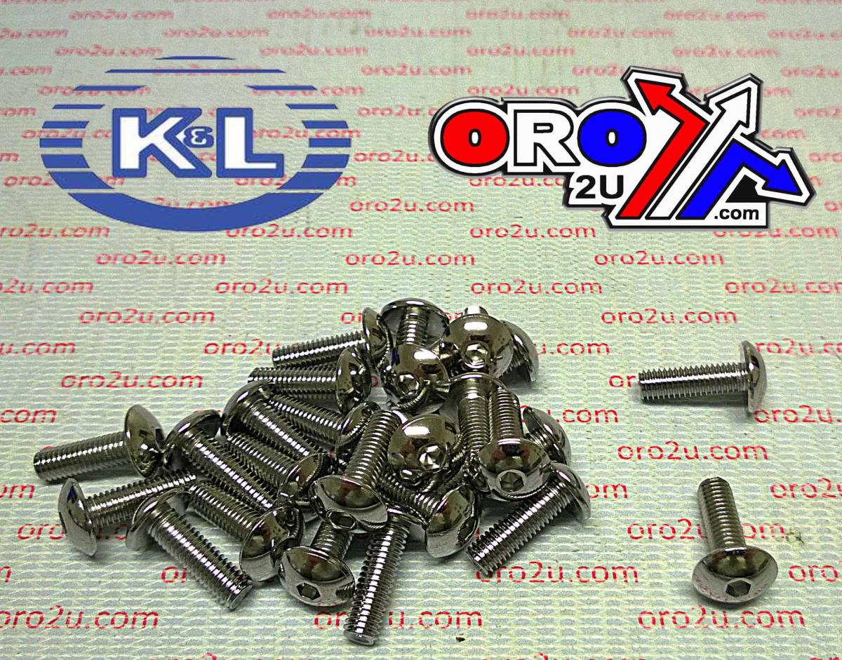 K&L Supply Oval Head Allen Bolt 5x16mm, 33-8291, Road Tools