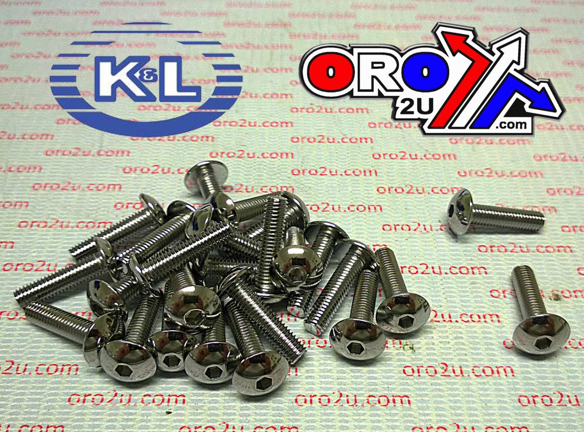 K&L Supply Oval Head Allen Bolt 5x20mm, 33-8292, Road Tools