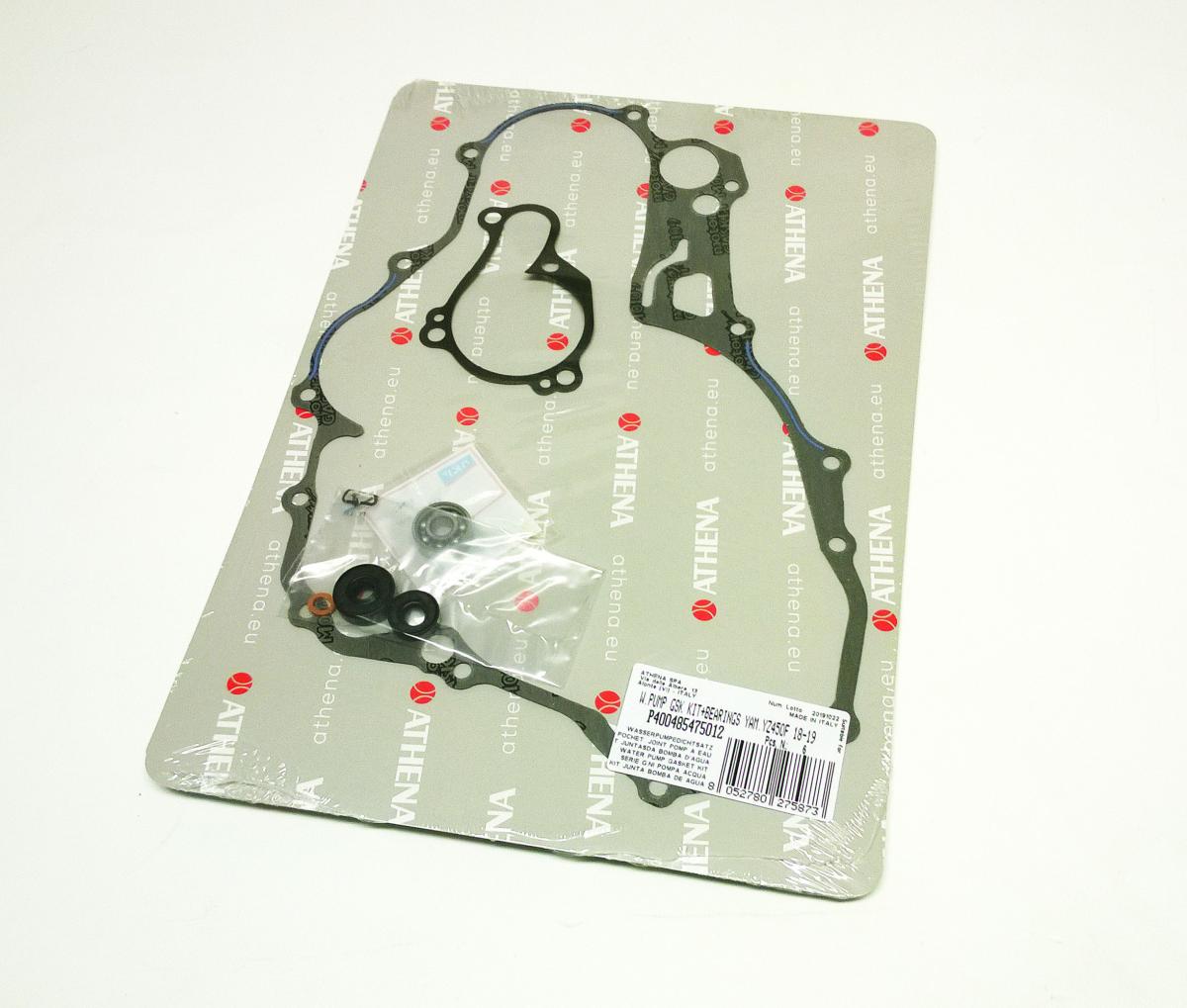 Athena Water Pump Gasket Kit WR/YZ/xef 450 18-22, Athena P400485475012 Yamaha/fantic with Bearing