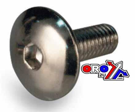 K&L Supply Chrome Allen Oval Head 6x16 Pack/25, 4mm Key 33-7863, Road Tools, Yamaha