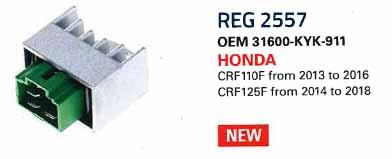 DZE Electrics Regulator Reg 2557 02557-04, Honda CRF110F CRF125F 310600-kyk-911